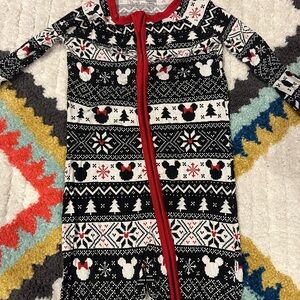 Little Sleepies Mickey Mouse Christmas Zippie